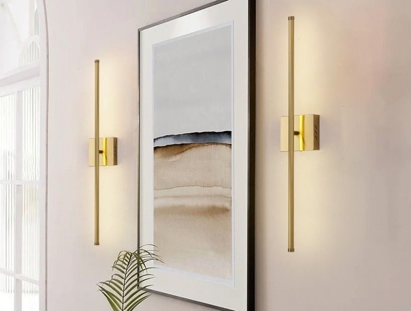 Set of Two Hardwired Wall Sconces, Modern Hardwired Wall Sconces, Dimmable LED Wall Light, 350° Rotation, 3000K Warm Light Indoor Wall Lamp for Bathro