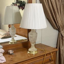 Lamp-classic cut glass table lamp  28” tall