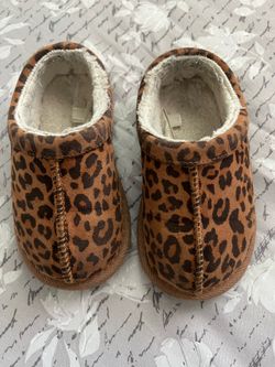 Cheetah slippers for little girl