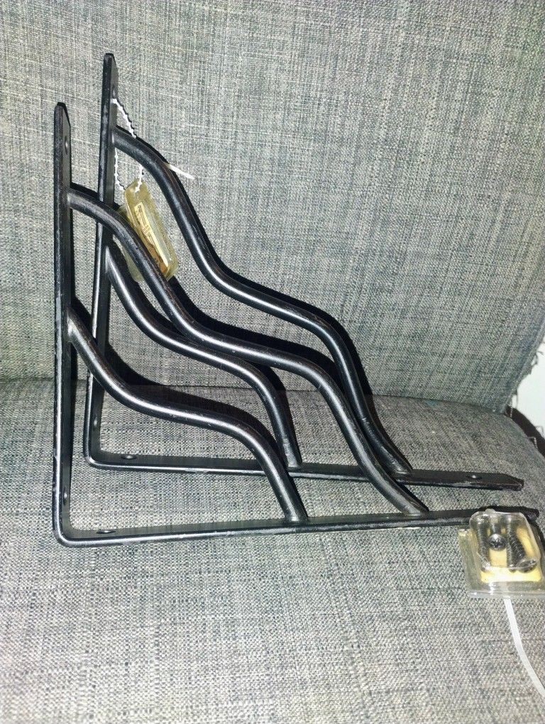 Shelf Brackets. Nickel Or Black