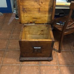 18th Century Antique Mexican Handmade Wooded Chest 