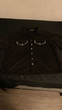 Prestiege Collared Rhinestone Tee
