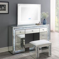 VANITY WITH STOOL & MIRROR
