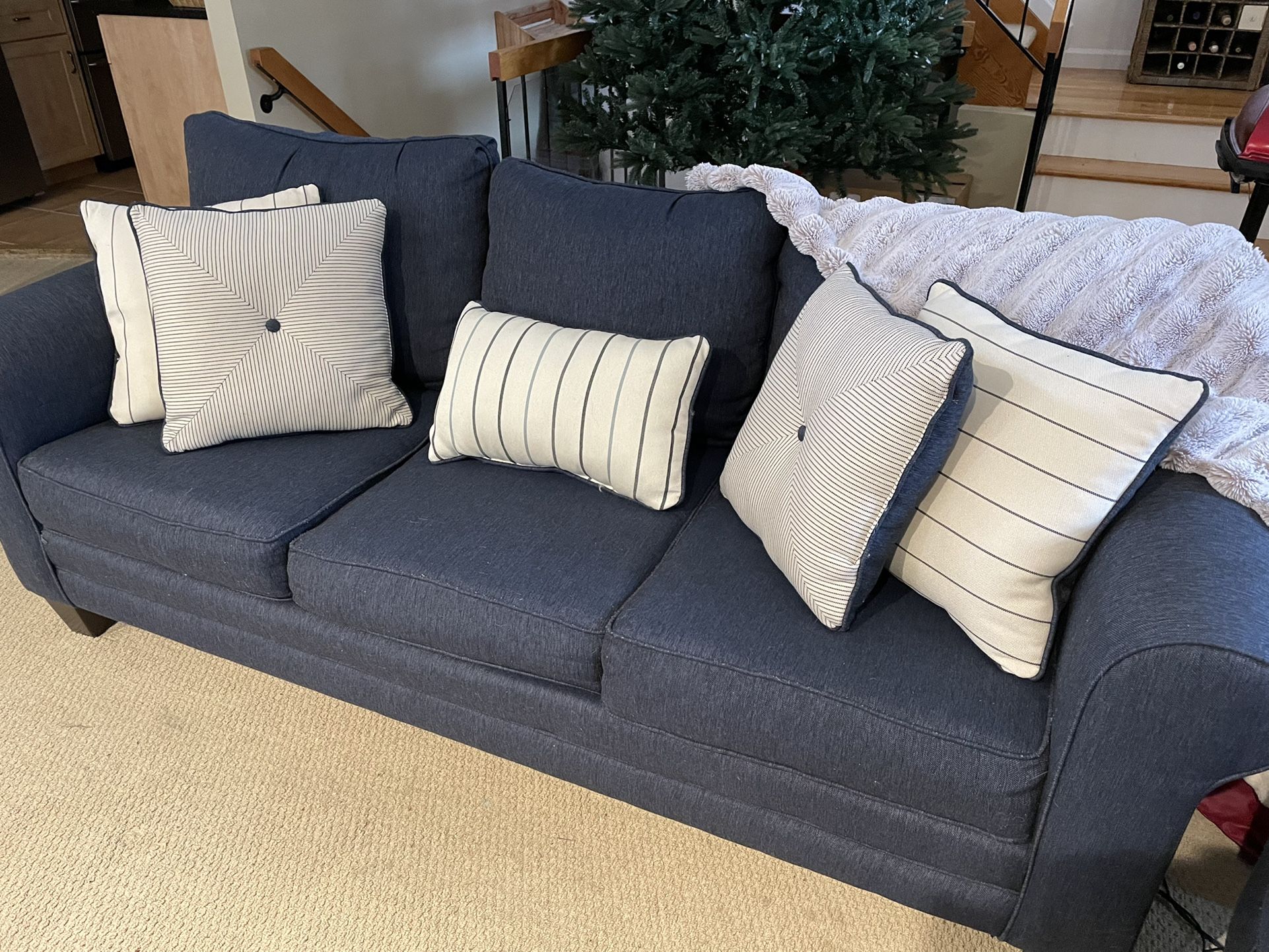 Dark Blue Couch For Sale!