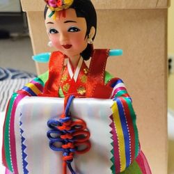 Vtg  Korean Collectible Bride Doll