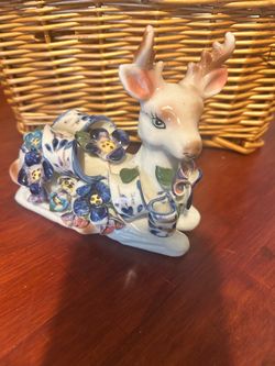 Porcelain Deer Figurine