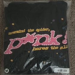 Sp5der Hoodie Brand New P*nk Edition Black Size MEDIUM 