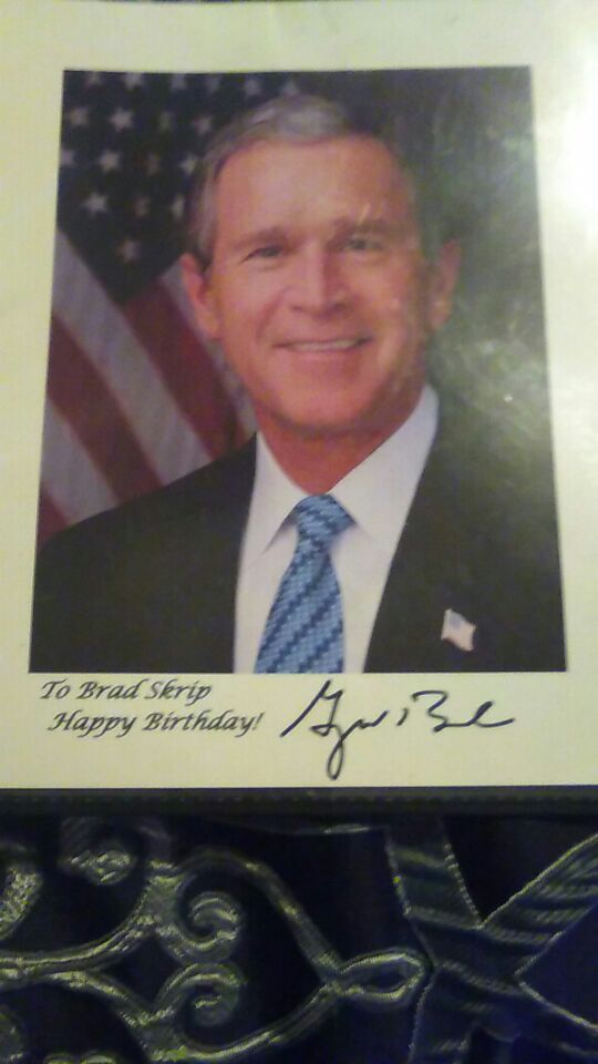 Real autographed photo signed by Pres. Bush