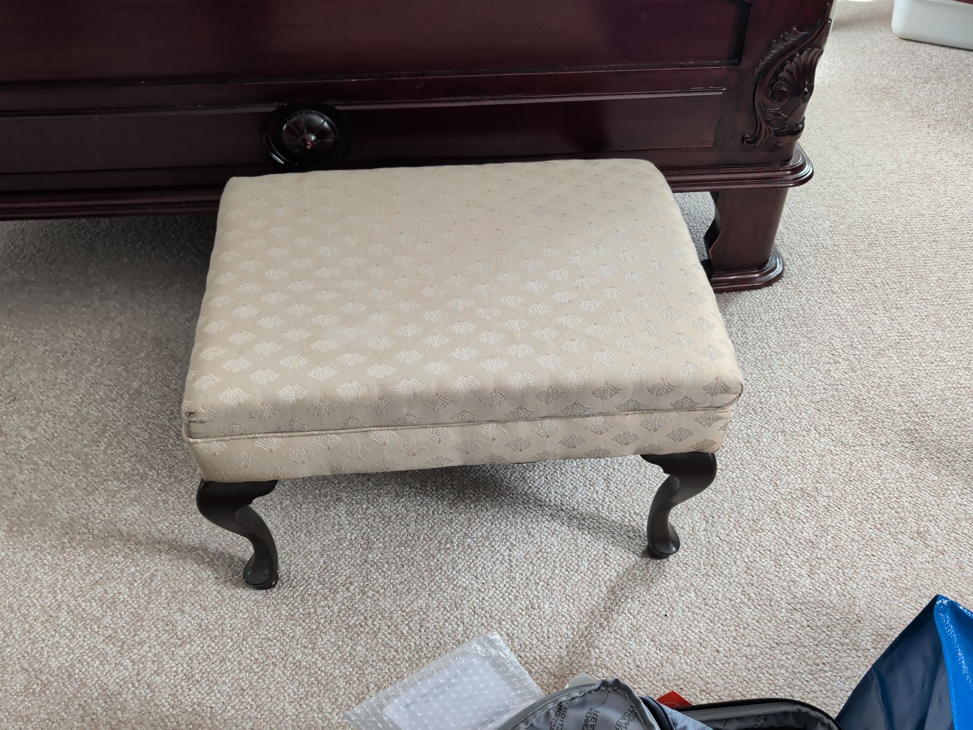 Elegant upholstered Footstool