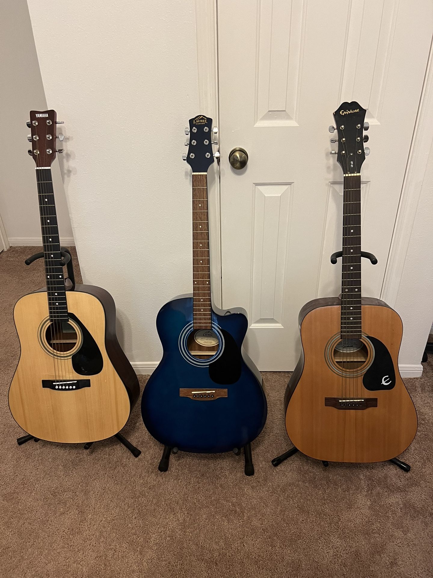 3 Guitars - Yamaha, Epiphone, Laurel Canyon