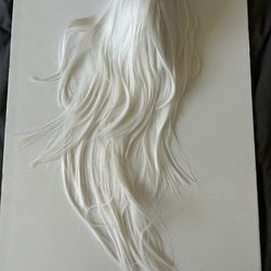 White Long Hair Wig Synthetic Fiber Heat Resistant Modified Anime Cosplay