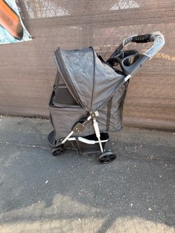 Pet Stroller with Canopy and Cup Holder