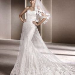 💍 La Sposa “Denia” Mermaid Wedding Dress – Elegant, Romantic, Professionally Cleaned!