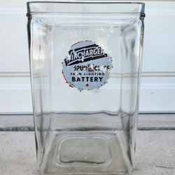 Antique Wincharger Spun Glass Farm Lighting Battery Jar Container