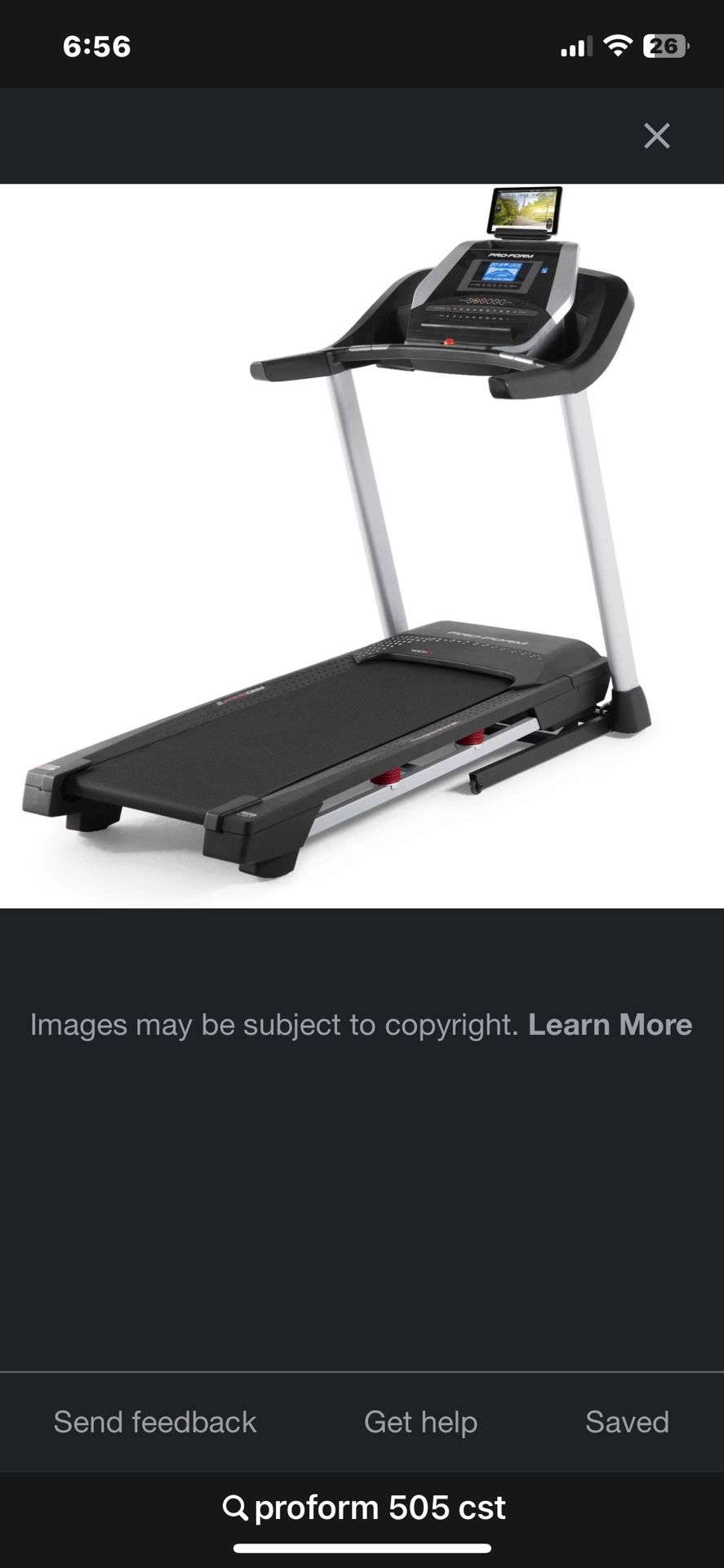 Treadmill  Proform 505 CST