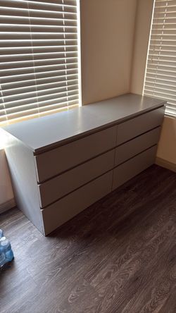 Gray Ikea 6 Drawer Dresser