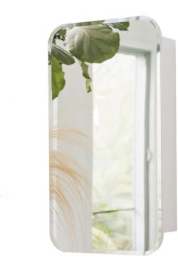 Sower and Seed White Small Medicine Cabinet - Recessed or Surface Mount Bathroom Mirror Cabinet with Storage - 16" x 24" Inches