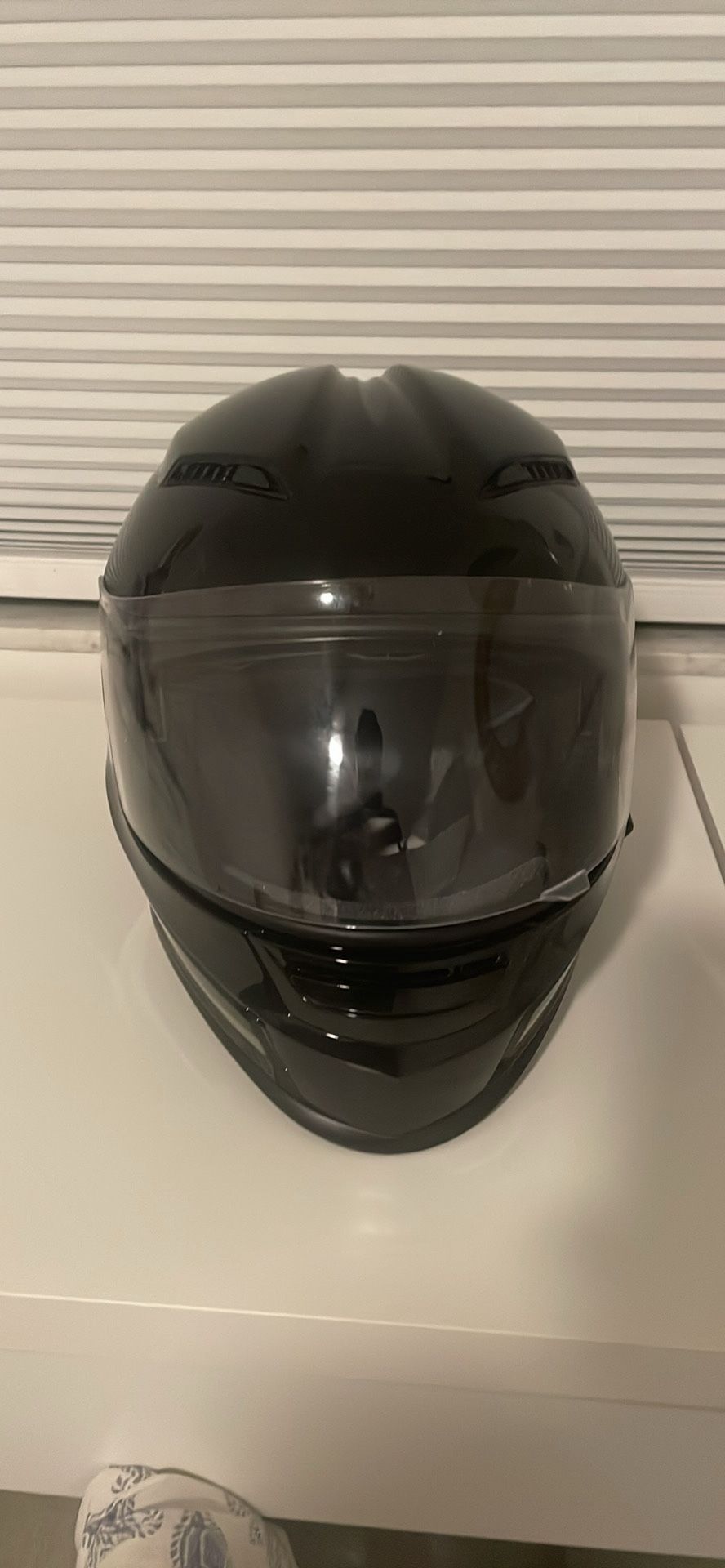 2 Black Full Face Motorcycle Helmet 