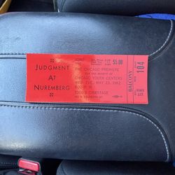 Chicago premiere of the film Judgment at Nuremberg. Event: The movie premiere was held for the benefit of the Chicago Youth Centers. Date and Time: It