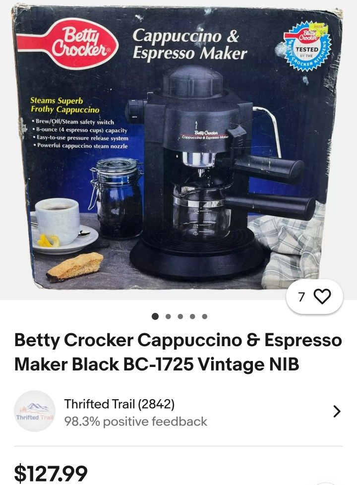 Betty Crocker Caffè Di Lusso Espresso & Cappuccino Maker.