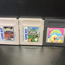 CASTLEVANIA ADVENTURE, Turtles 2 Back From Sewer, Barbie, NINTENDO GAME BOY