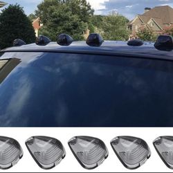 Smoked Roof Cab Lights for Ford  F350 and F450 Fits 1999 through 2016.  Includes 5 Lens and 5 LED Bulbs 