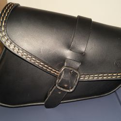 Leather Motorcycle Swingarm Bag