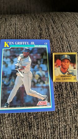 '91 Griffey card and pin combo.