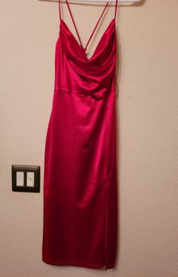 Red Silk Cocktail Dress