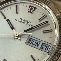 OMEGA Seamaster Megahertz 32khz gold plated day date Men's Watch - 166.0216