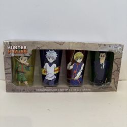 Hunter x Hunter Set Of 4 16oz Drinking Glass Gon Kurapika Killua & Leorio