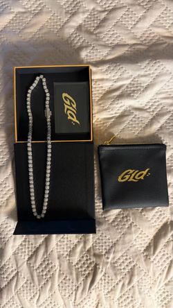 GLD Tennis Chain Necklace with Pouch