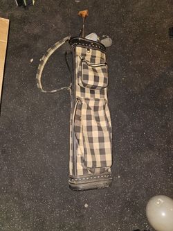 Vintage Wilson gold bag with clubs