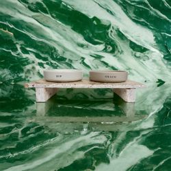 Elevated Stone Pet Feeder 