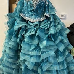 OBO Disney Royal Ball Quinceanera Dress Teal