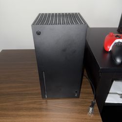 Xbox Series X With Controllers And Cords 
