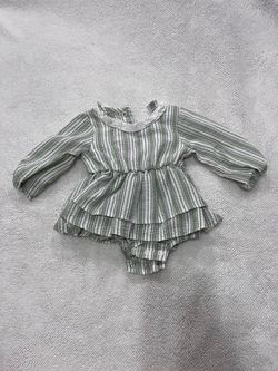 Baby Girl Striped Ruffle Romper Dress