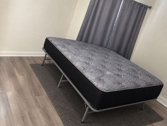 Grey Bed frame and full size bed