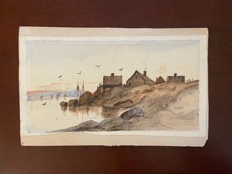 Seaside Village Art - Not Framed