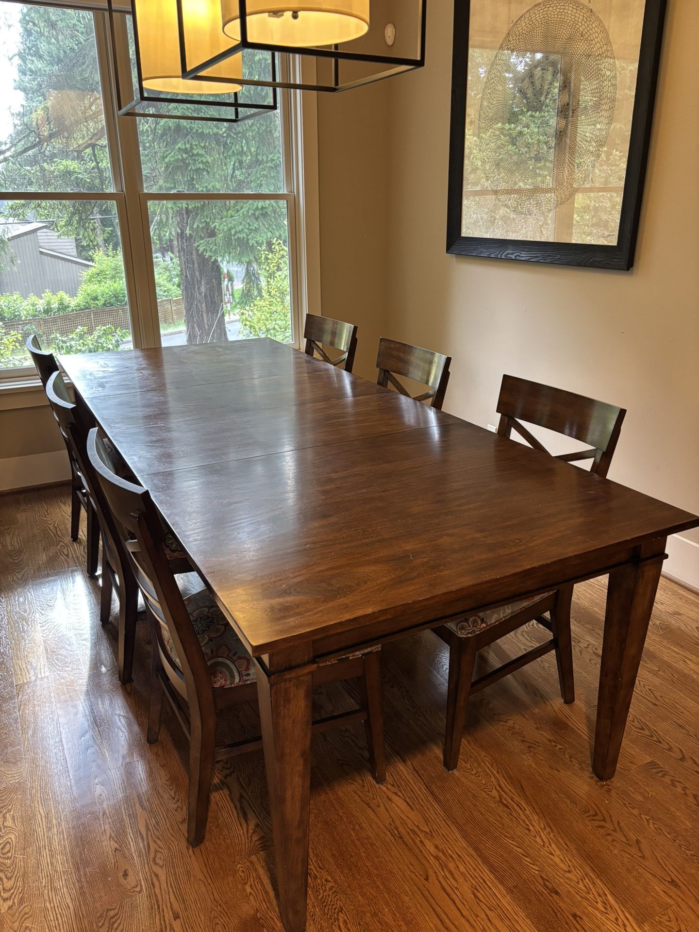 Dining Table (Extendable) with 6 Chairs ETHAN ALLEN