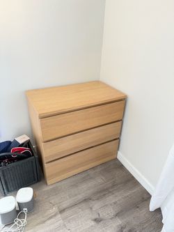 IKEA STORKLINTA 3-Drawer Dresser – Oak Effect