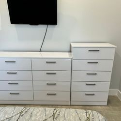 Cómoda Sin Espejo (8 Gavetas) Y Gavetero 