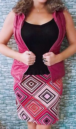 Dollhouse outerwear sleeveless jacket vest with matching skirt