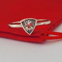 10K White Gold Cubic Zirconia Gemstone Ring Size 9.25 Solid Gold/ Anillo de Oro Blanco con Circonita Cúbica! 👌🎁Post Tags: 10k 14k