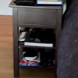 Dark Wood Side Table / Nightstand