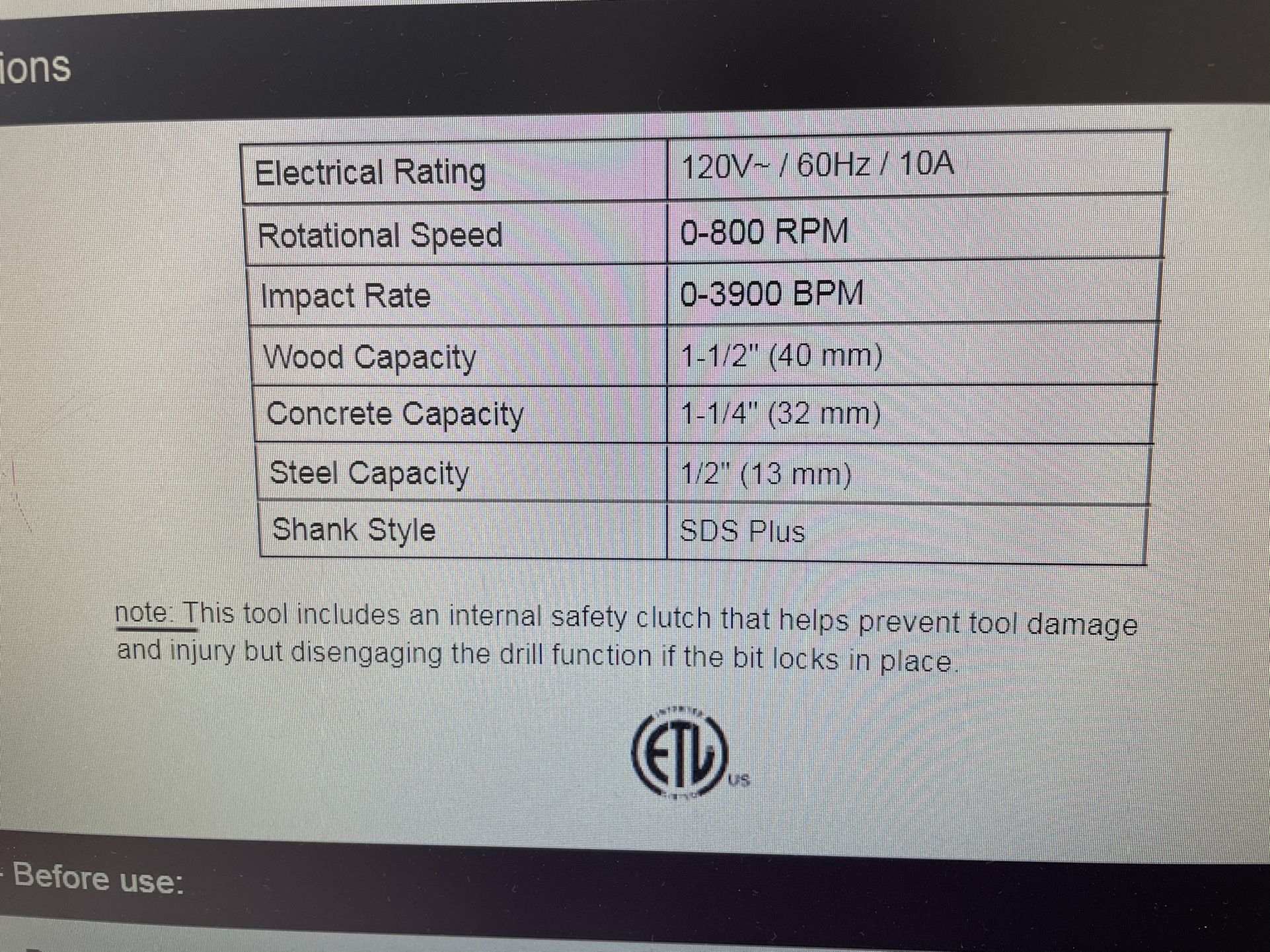 Rotary Hammer Chicago electric