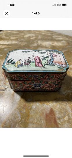 Antique Cloisonné Enamel Box 