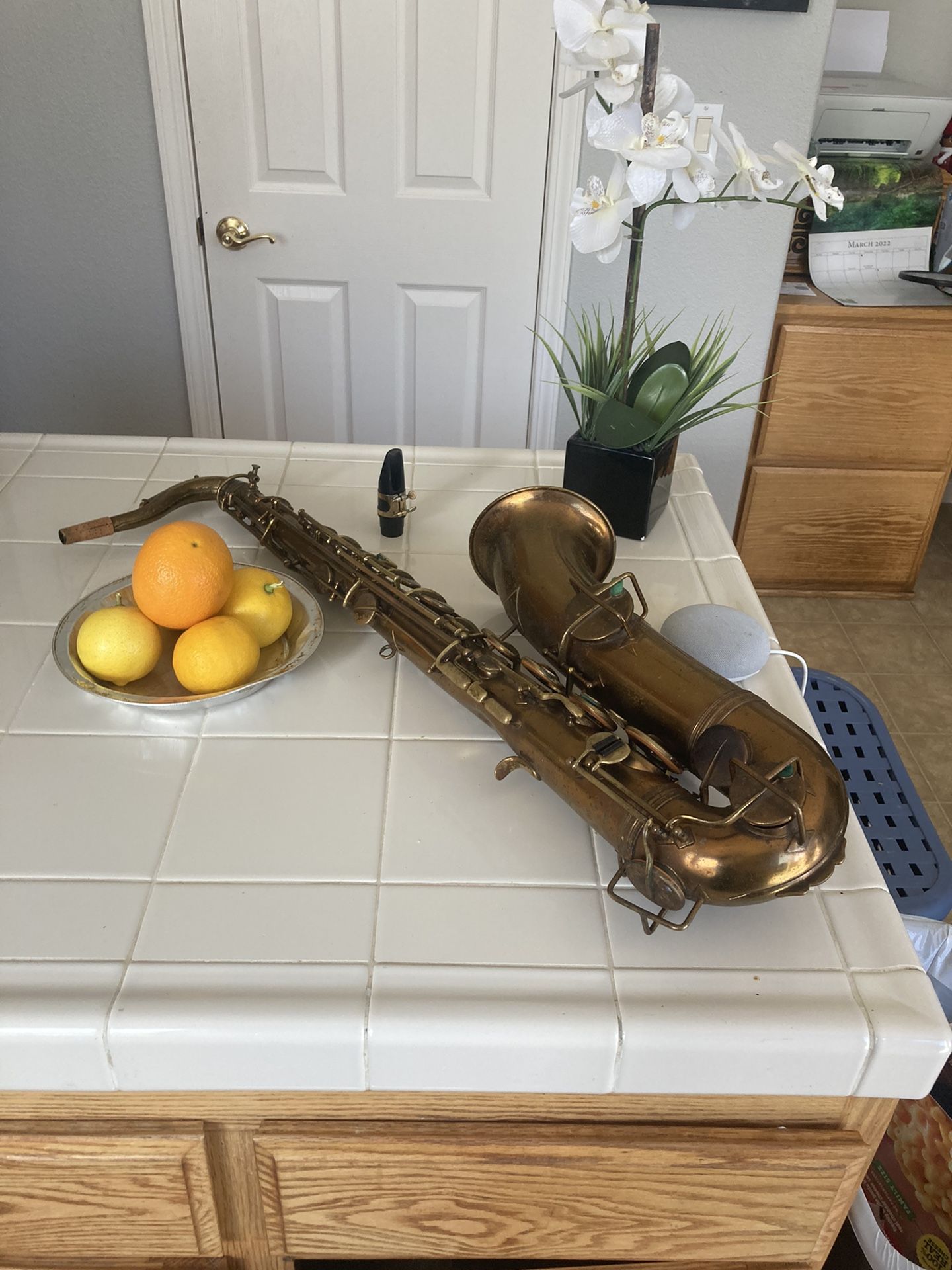 Lyons & Healy Professional Chicago Brass tone Alto Saxophone Flower Engraved
