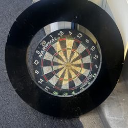 Metal Tip Dart Board With Boarder 