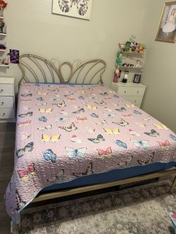 Queen butterfly bed frame